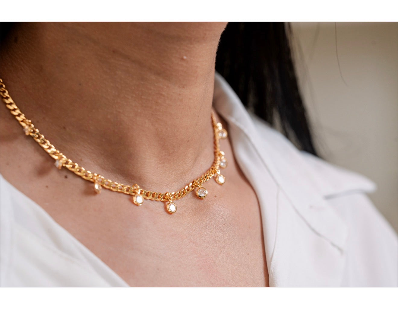 Curb Chain CZ Choker