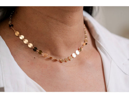 Mini Disc Chain Choker 