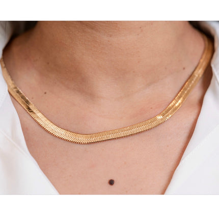 Flat Snake Chain Necklace