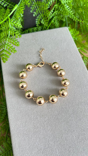 Gold plated  Bead chain bracelet