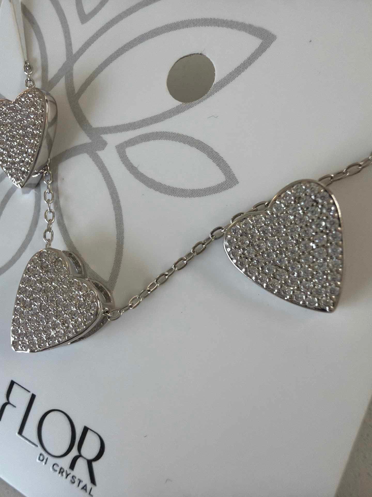 Heart Earring and necklace set 