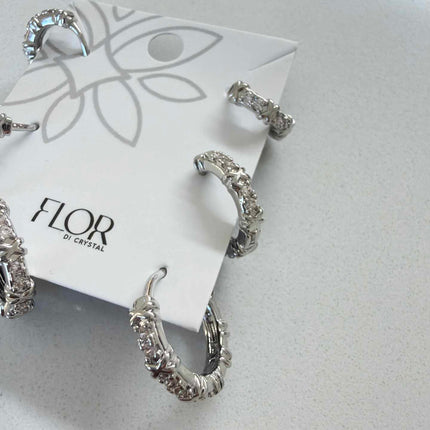Thin hoops trio in X patern 