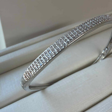 Waved Pave bracelet in cz