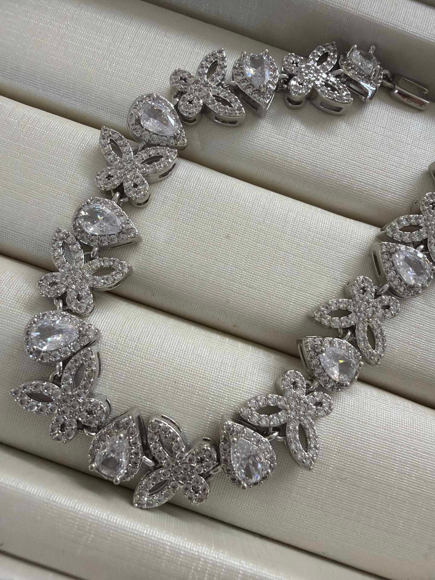 Butterfly  Bracelet with paved cz