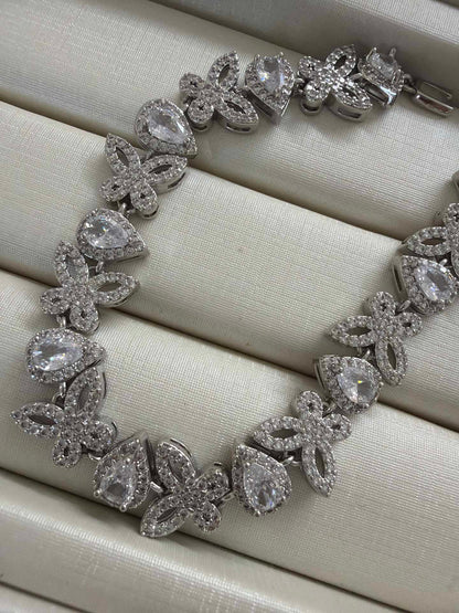 Butterfly  Bracelet with paved cz
