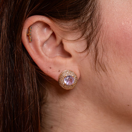 Rivieira 4mm lavanda e conjunto Ponto de Luz 18k