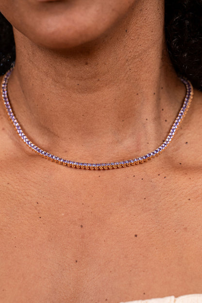 Rivieira 3mm Roxo 18k - 40cm