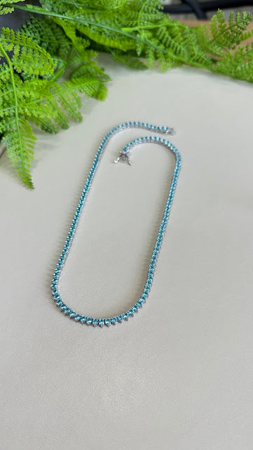 Tennis Chain Sky blue 4mm 40cm
