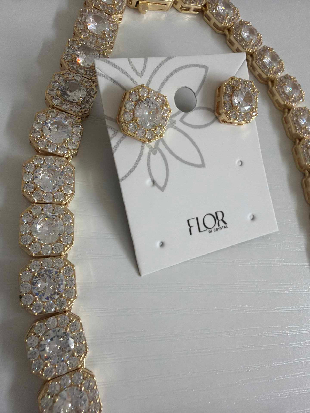 Square tennis chain 18k