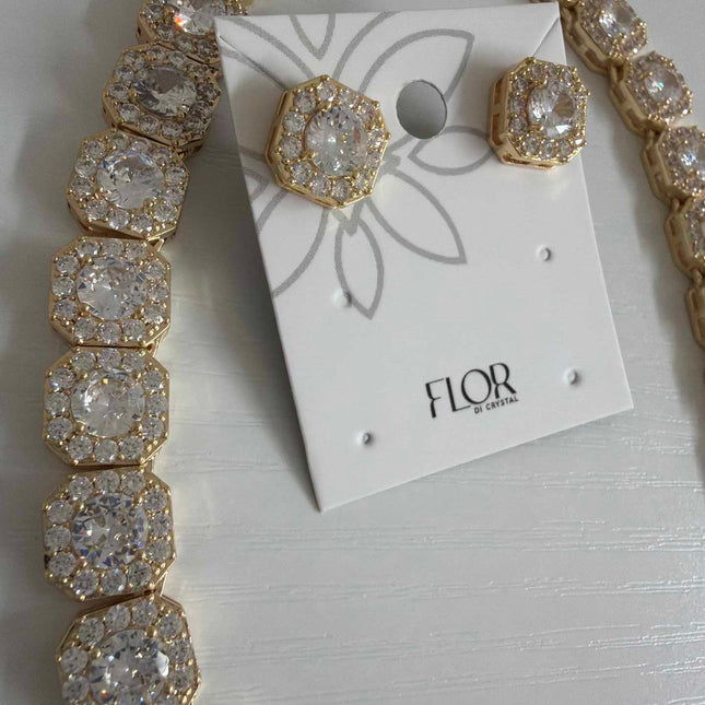 Square tennis chain 18k