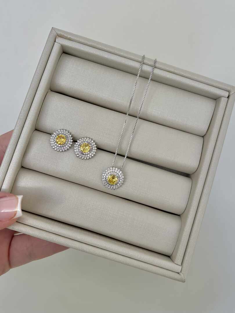 Conjunto Halo triplo yellow