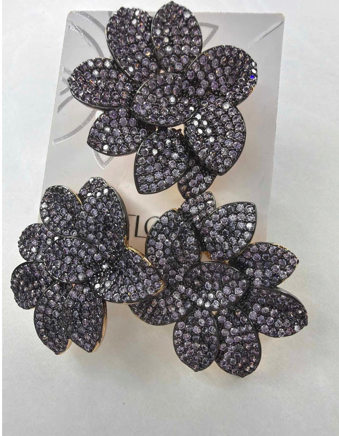 Maxi flower earing and ring 18k