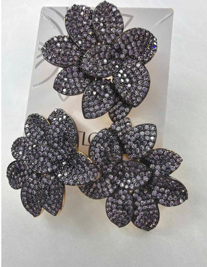 Maxi flower earing and ring 18k