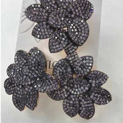 Maxi flower earing and ring 18k