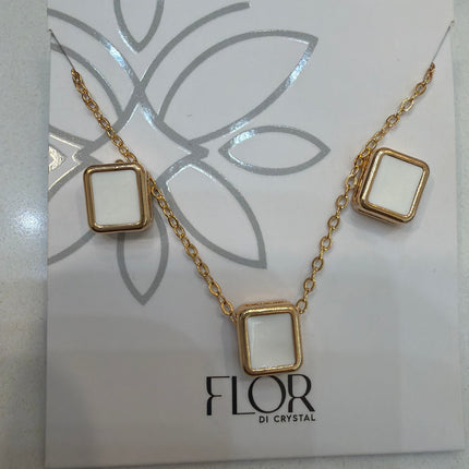 Conjunto Resinado quadrado branco