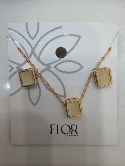 Conjunto Resinado quadrado manteiga