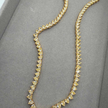 Rivieira 3mm Amarelo Manteiga 18k - 40cm