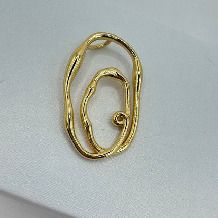Pingente Organico Oval Grande
