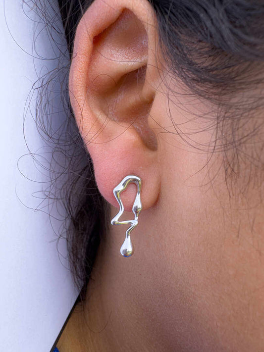 Brinco - Brinco organico -melted rodio
