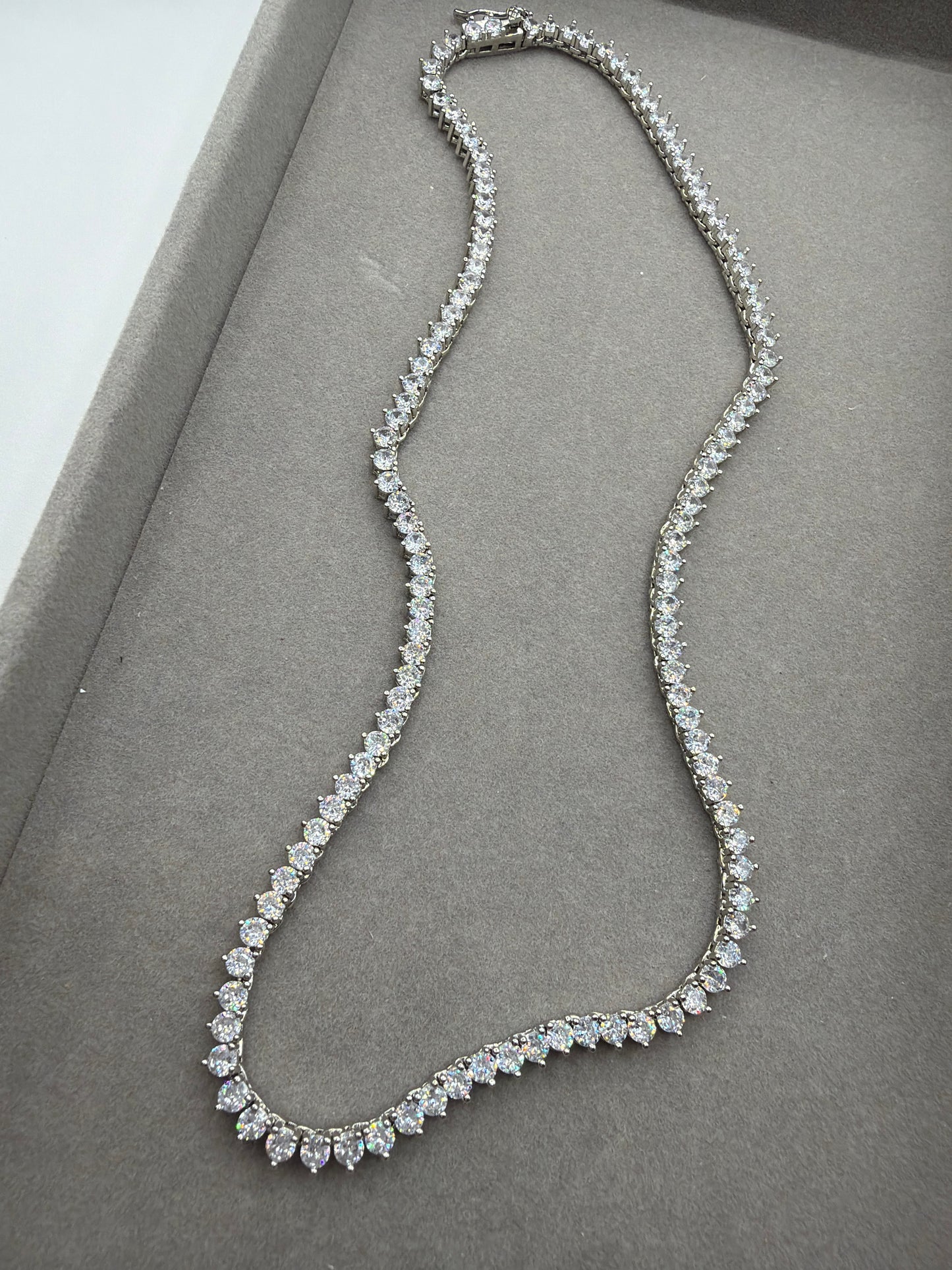 Colar - Rivieira 4mm crystal - 16inches