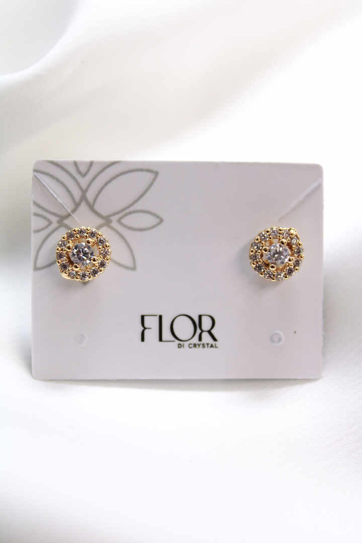 Brinco - Brinco de Florzinha Cravejada de Zirconias delicado