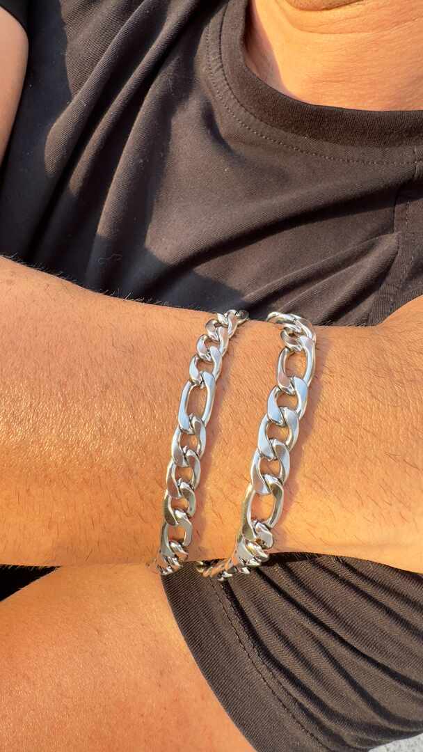pulseira em corrente 3x1  - 5cm