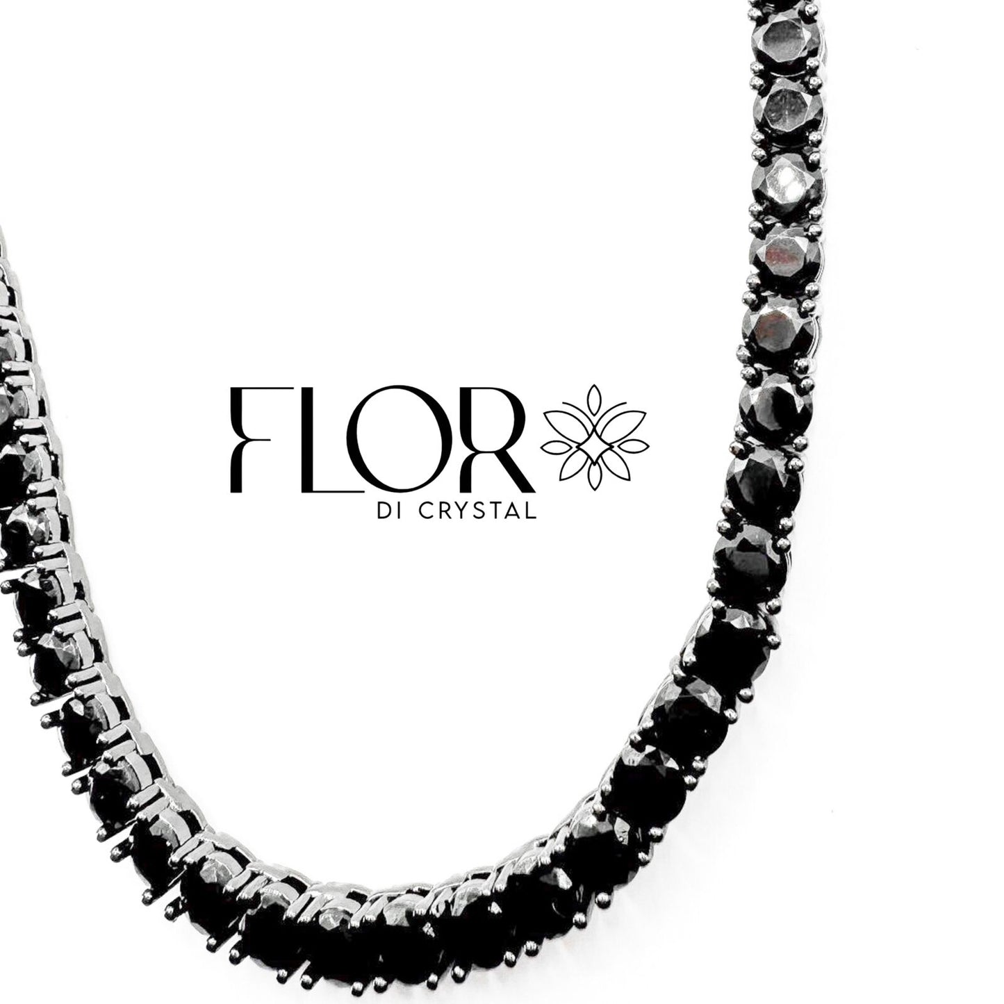 Colar - Rivieira 4mm Negra - 16inches