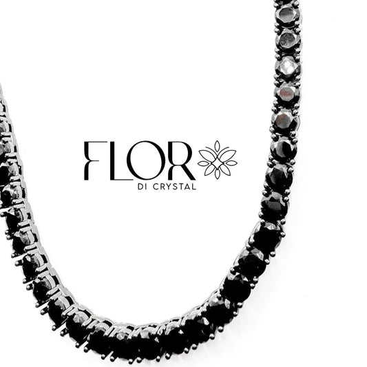 Colar - Rivieira 4mm Negra - 16inches