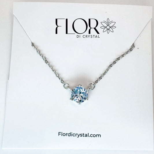 Colar - Colar ponto de Luz-rodio