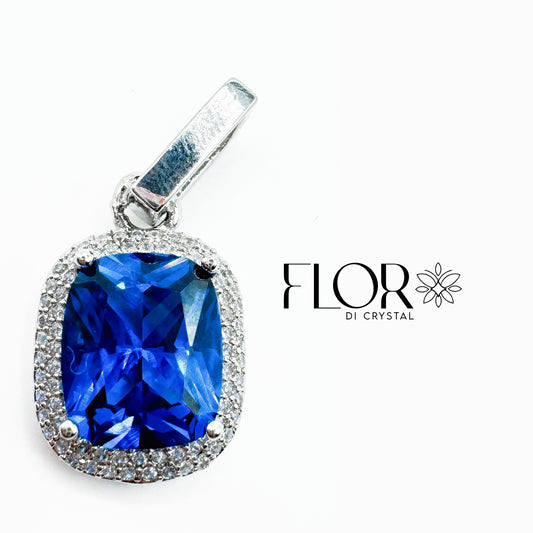 Pingente - Pingente quadrado para rivieira- Azul